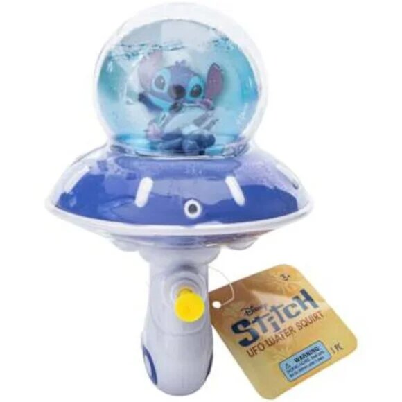 Disney Stitch UFO Water Squirt Toy – Pool & Bath Time Fun for Kids 💦👽 - Picture 1 of 2